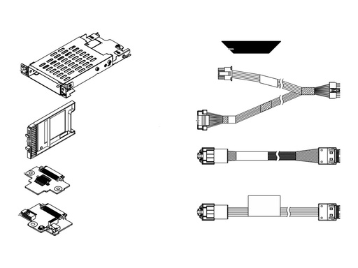 [4XH7A87218] Lenovo ThinkSystem SR635 V3 Rear 2x7mm SATA/NVMe Enablement Kit
