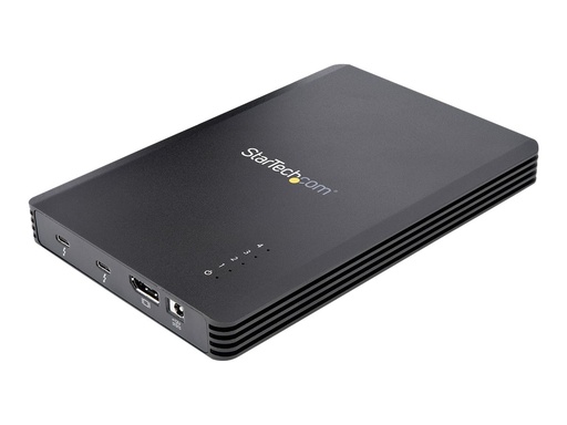 [M2E4BTB3] StarTech.com 4 Bay Thunderbolt 3 NVMe Enclosure, For M.2 NVMe Solid State Drives, 1x DisplayPort Video & 2x TB3 Downstream Ports, Up to 40Gbps, 72W Power Supply - 4 Bay M.2 SSD External Hard Drive Enclosure (M2E4BTB3)
