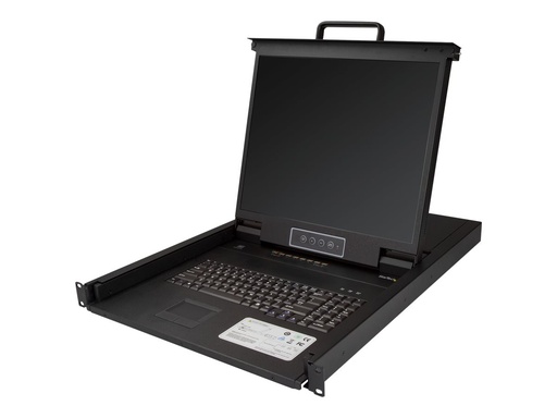 [RKCONS1908K] StarTech.com StarTech 8 Port Rack KVM Konsole mit 1,8 m Kabeln - US Tastatur(QWERTY), Integrierter KVM Switch mit 19" LCD Monitor - 1HE LCD KVM Konsole - OSD KVM - 50.000 MTBF - USB + VGA(RKCONS1908K) - KVM-Konsole mit KVM-Switch - 8 Anschlüsse - PS/2, USB - US-Englisch (QWERTY)