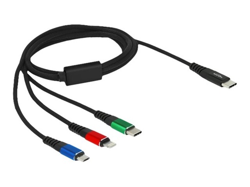 [86596] Delock 3 in 1 - Kabel nur zum Laden - USB-C männlich