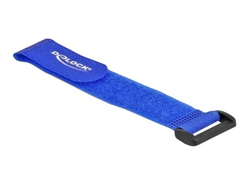 [19533] Delock Klettverschluss-Cinchkabelbinder - 19 cm - Blau (Packung mit 5)
