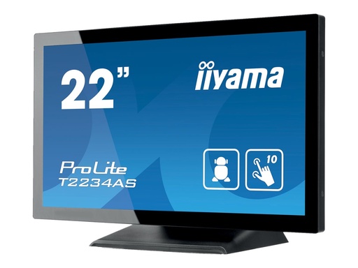 [T2234AS-B1] Iiyama ProLite T2234AS-B1 - Kiosk - 1 RK3288 / 1.8 GHz - RAM 2 GB - SSD - eMMC 16 GB - Mali-T760 MP4 - 1GbE, RS-232C - WLAN: 802.11a/b/g/n, Bluetooth 4.0 - Android 8.1 (Oreo)