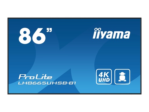 [LH8665UHSB-B1] Iiyama ProLite LH8665UHSB-B1 - 218 cm (86") Diagonalklasse LCD-Display mit LED-Hintergrundbeleuchtung - Digital Signage - Android - 4K UHD (2160p)