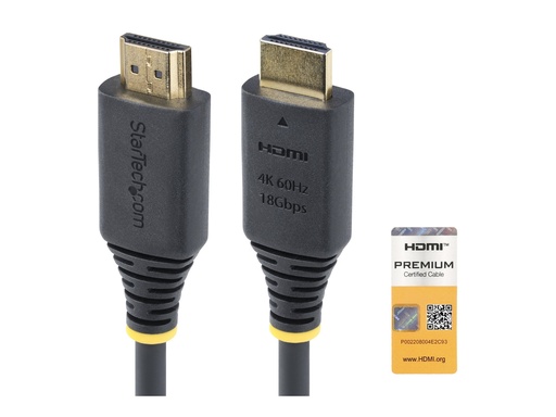 [HDMI2-CABLE-4K60-50C] StarTech.com Startech 1.6ft (50cm) Premium Certified High Speed HDMI Cable, 4K60Hz