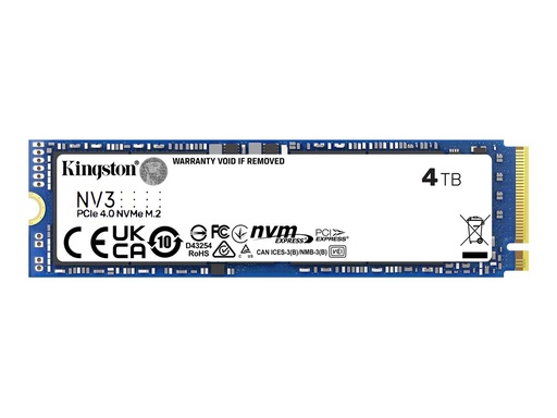 [SNV3S/4000G] Kingston NV3 - SSD - 4 TB - intern - M.2 2280 - PCIe 4.0 x4 (NVMe)