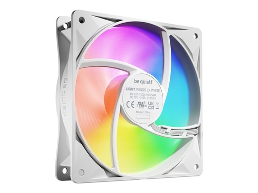 [BL125] Be Quiet! Light Wings LX - Gehäuselüfter - PWM High-Speed - 120 mm - weiß (Packung mit 3)