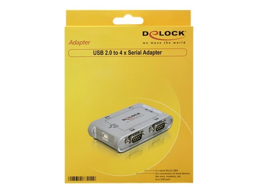 [87414] Delock USB 2.0 to 4 port serial HUB - Serieller Adapter