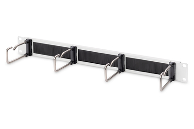 [DN-97668] DIGITUS Kabelrangierpanel mit Stahlbügeln und Bürstenleiste für 482,6 mm (19")-Schränke, 1HE