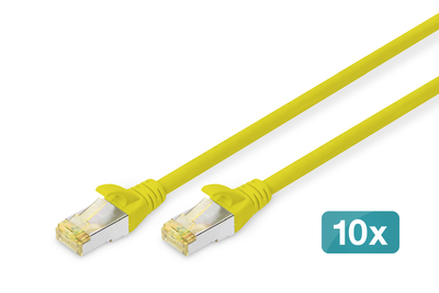 [DK-1644-A-020-Y-10] DIGITUS CAT 6A S/FTP Patchkabel, 10 Stück