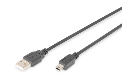 [AK-300108-030-S] DIGITUS USB-A  Mini-B Anschlusskabel, 3m