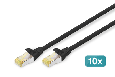 [DK-1644-A-010-BL-10] DIGITUS CAT 6A S/FTP Patchkabel, 10 Stück