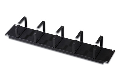 [DN-19 ORG-2U-SW] DIGITUS Kabelrangierpanel mit Kabelführungsbügeln für 483 mm (19")-Schränke, 2HE