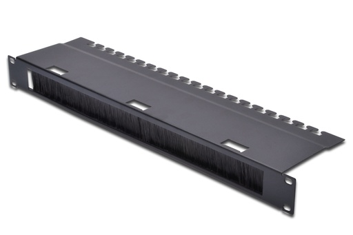 [DN-19 ORG-3U-SW] DIGITUS Kabeldurchführungspanel mit Bürstenleiste für 483 mm (19")-Schränke, 1HE