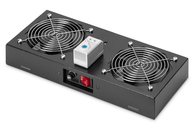 [DN-19 FAN-2-WM-T-SW] DIGITUS Dachlüftereinheit für 483 mm (19") Wandgehäuse