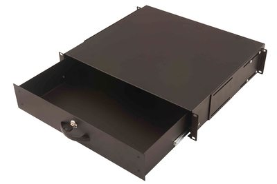 [DN-19 KEY-2U-SW] DIGITUS Abschließbare Schublade für 482,6 mm (19") Netzwerk- und Serverschränke, 2HE