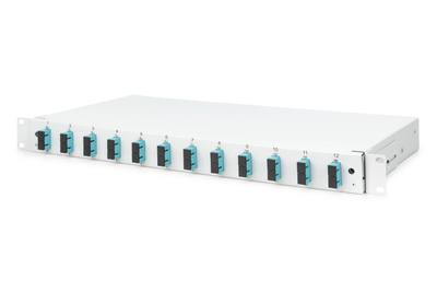 [DN-96321/3] DIGITUS LWL-Spleißbox, 1HE, bestückt, 12x SC DX, OM3