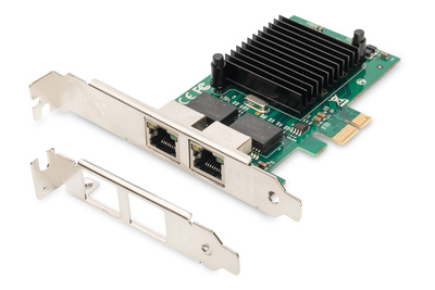 [DN-10132] DIGITUS 2-Port Gigabit Ethernet Netzwerkkarte, RJ45, PCI Express, Intel Chipsatz