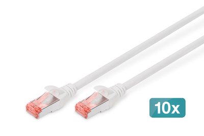 [DK-1644-030-WH-10] DIGITUS CAT 6 S/FTP Patchkabel, 10 Stück