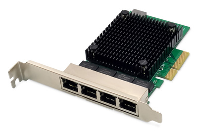 [DN-10136] DIGITUS 4 Port 2,5 Gigabit Ethernet Netzwerkkarte, RJ45, PCI Express, Realtek Chipsatz