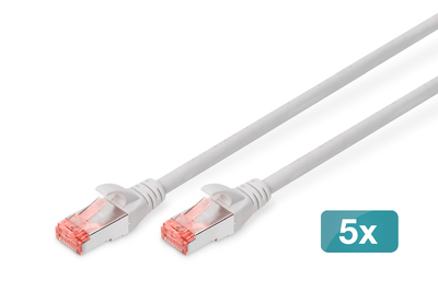 [DK-1644-100-5] DIGITUS CAT 6 S/FTP Patchkabel, 5 Stück