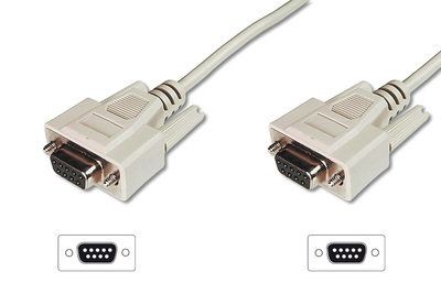 [AK-610106-030-E] DIGITUS Datentransfer Anschlusskabel, D-Sub9/Bu - D-Sub9/Bu