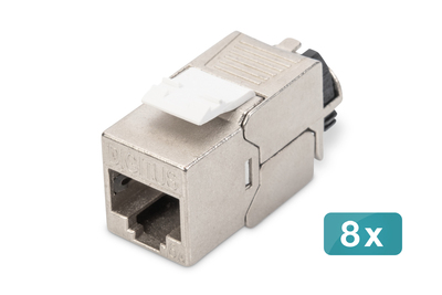 [DN-93617-8] DIGITUS CAT 6A Keystone Modul, geschirmt mit intelligentem Kabelmanager - 8 Stk.