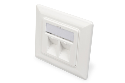 [DN-93801-1] DIGITUS Leerdose für Keystone Module, Rahmen 80x80 mm + Zentralplatte 50x50 mm