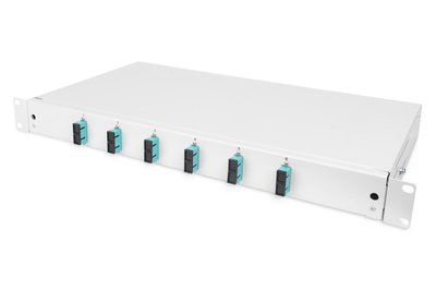 [DN-96320/3] DIGITUS LWL-Spleißbox, 1HE, bestückt, 6x SC DX, OM3