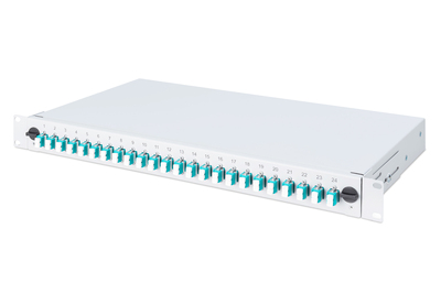 [DN-96332/3] DIGITUS LWL Spleißbox, 1HE, bestückt, 24x LC DX, OM3