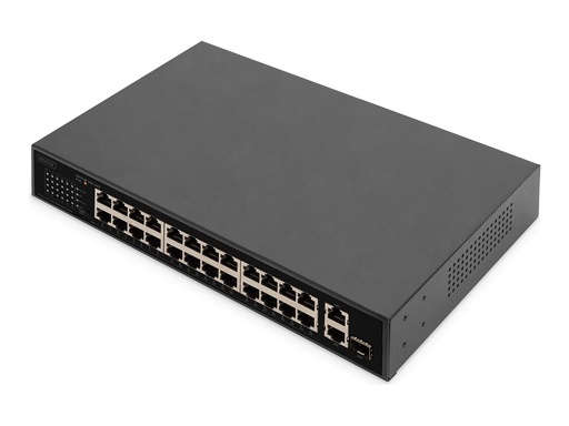 [DN-95356] DIGITUS DN-95356 - Switch - 19", IEEE 802.3 af/at - unmanaged - 24 x 10/100 (PoE+)