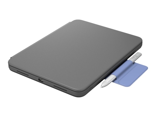 [920-011202] Logitech Rugged Folio - Tastatur und Foliohülle - Apple Smart connector - QWERTZ - Schweiz - Graphite - für Apple 10.9-inch iPad (10. Generation)