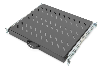 [DN-19 TRAY-2-600-SW] DIGITUS Ausziehbarer Fachboden für 483 mm (19")-Schränke