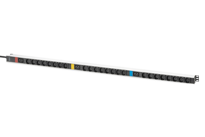 [DN-95452] DIGITUS Basis IT PDU, 3-phasig 16A, 24 x C13, 3 x C19, 3 m Zuleitung, IEC 60309 16 A Stecker