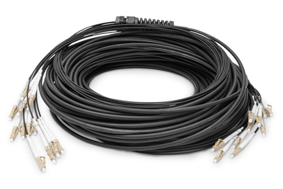 [DK-2433CU050BK-BBB] DIGITUS Vorkonfektionierte Glasfaser Universal Breakout Kabel, Multimode OM4, 12 Fasern, LC/UPC - LC/UPC