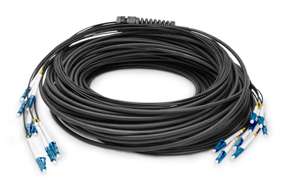 [DK-2A338U075BK-BBB] DIGITUS Vorkonfektionierte Glasfaser Universal Breakout Kabel, Singlemode OS2, 8 Fasern, LC/UPC - LC/UPC