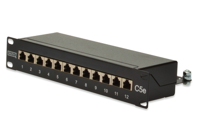 [DN-91512S] DIGITUS CAT 5e, Klasse D Patch Panel, geschirmt, schwarz