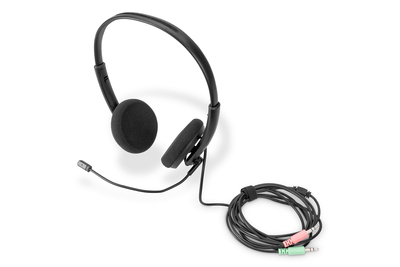 [DA-12202] DIGITUS On Ear Office Headset mit Geräuschreduzierung, 3,5 mm Stereo
