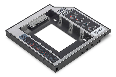 [DA-71109] DIGITUS SSD/HDD Einbaurahmen für den CD/DVD/Blu-ray Laufwerksschacht, SATA auf SATA III, 12,7 mm Bauhöhe