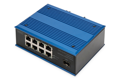 [DN-651136] DIGITUS 8 Port Gigabit Ethernet Netzwerk Switch, Industrial, Unmanaged, 1 SFP Uplink