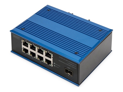 [DN-651136] DIGITUS Switch - industriell - unmanaged - 8 x 10/100/1000 + 1 x Gigabit SFP (Uplink)