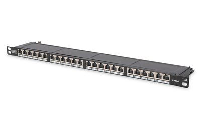 [DN-91624S-SL-SH] DIGITUS CAT 6, Klasse E High Density Patch Panel, geschirmt, schwarz