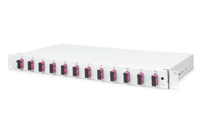 [DN-96321-4] DIGITUS LWL Spleißbox, 1HE, bestückt, 12x SC DX, OM4
