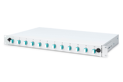 [DN-96331/3] DIGITUS LWL Spleißbox, 1HE, bestückt, 12x LC DX, OM3