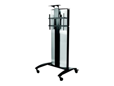 [SR575E] Peerless AV SR575E - Wagen - für LCD-Display / Videokonferenzsystem - gebürsteter rostfreier Edelstahl, Pulverbeschichtung mit schwarzer Texturierung - Bildschirmgröße: 81.28-190.5 cm (32"-75")