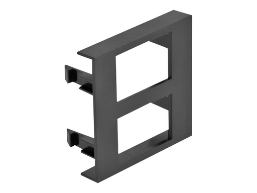 [81401] Delock Easy 45 - Einrastmodul - 45 x 45 mm, Rechteck-Ausschnitt 17 x 24,3 mm - 2-fach - Schwarz (Packung mit 5)