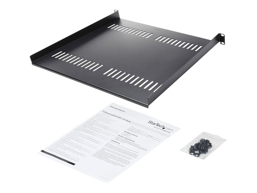 [CABSHELF116V] StarTech.com Startech Belüfteter Server Rack Fachboden 1 HE - 40,6 cm Tief - Stahl - Rack - Regal - Schwarz - 1U - 40.6 cm (16")