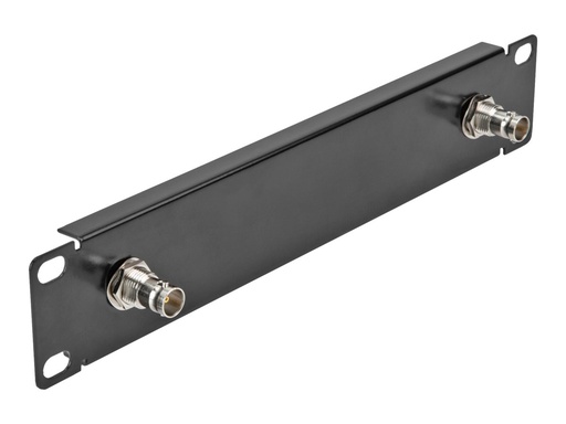 [66851] Delock Patch Panel - Schrankmontage - BNC X 2 - Schwarz - 1U - 25.4 cm (10")