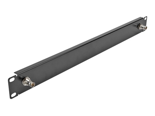 [66852] Delock Rackpaneel - BNC x 2 - Schwarz - 1U - 48.3 cm (19")