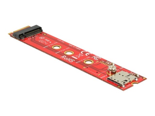 [65921] Delock Adapter M.2 key B male > M.2 key B slot port saver + Nano SIM slot