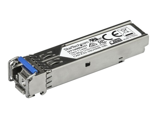 [SFP100BBXUST] StarTech.com 100BASE-BX - Downstream - 100 Mbit/s Transceiver - LC Fiber - MSA konform - 10 km - 100 Mbit/s SFP Modul - Single Mode SFP - SFP (Mini-GBIC)-